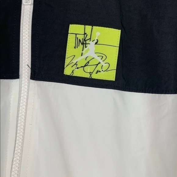 Nike Jordan Tinker Legacy Windbreaker Jacket Men's XXL White Black BQ0295-010 - Picture 6 of 7
